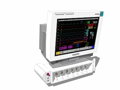 现代风格心跳仪 医用器材 医用 医疗器材 心电图 手术室设备