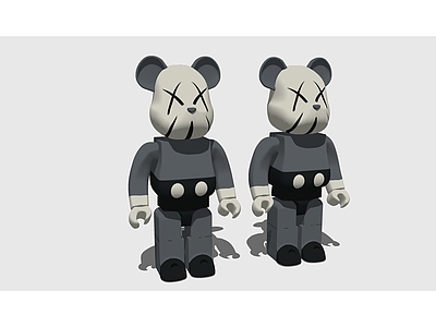 现代风格公仔 现代 bearbrick 积木熊 玩偶