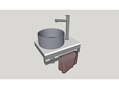 现代风格洗手台 洗脸盆 盥洗台 洗手池 洗手台 水池 毛巾架