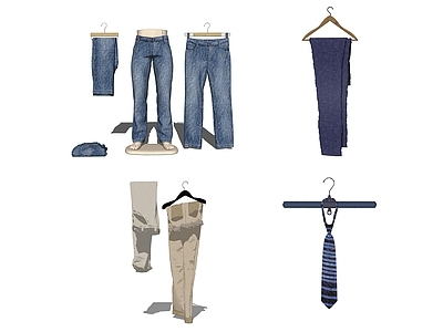 现代风格服装店展示服装 服装衣服
