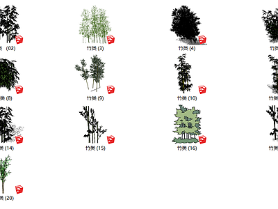 现代风格景观竹子