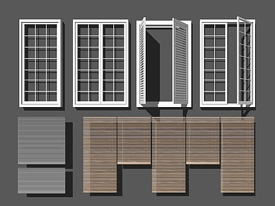 现代百叶窗 百叶组合