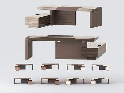现代实木办公桌