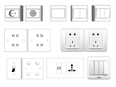 现代开关插座 开关面板 开关 电器开关 家用电器开关