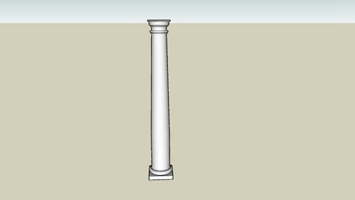 柱头 草图大师模型