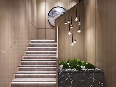 现代楼梯间 组合