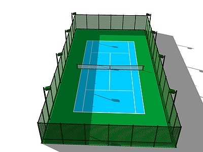 现代风格活动中心网球场 双打  露天