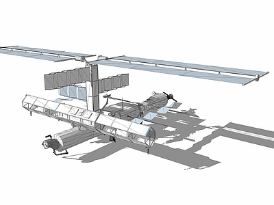 现代风格卫星 通信卫星 高科技机器 空间站 雷达 飞机 宇宙飞 太空舱