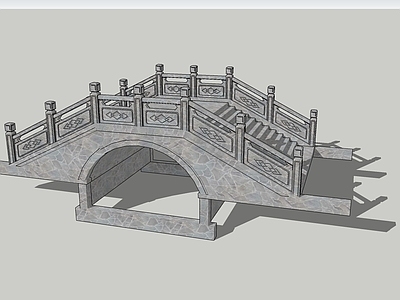 中式风格小桥  石桥  拱桥