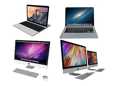 现代风格电脑 台式机 笔记本 一体机 苹果 iMAC