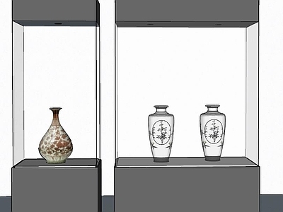 现代风格展厅 玻璃展柜