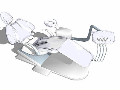 现代风格手术台 现代医疗器械 牙医医床 椅 牙科 升降椅 水盆