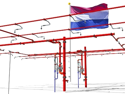 现代风格管道 消防管道 消防器材