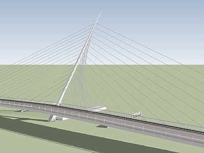 现代风格大桥 拉索桥 斜挎桥 高架桥