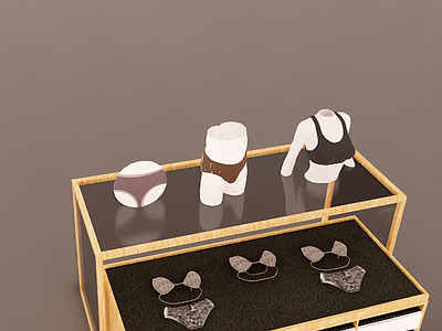 现代风格展示架 内衣展展示柜 内衣陈列柜