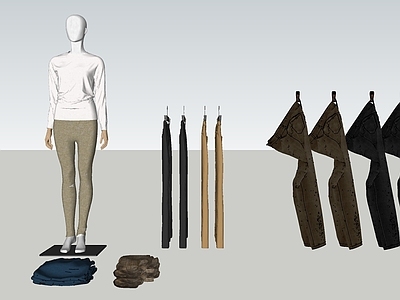 现代风格展示服装