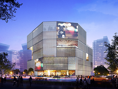 AGC 北京M Cube魔方购物中心丨效果图 SU模型  施工图