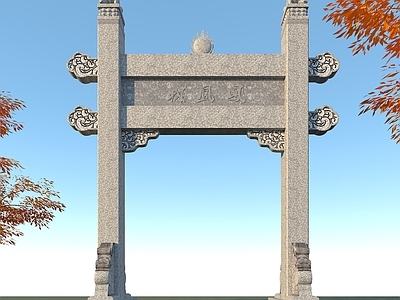中式石牌坊 古建大