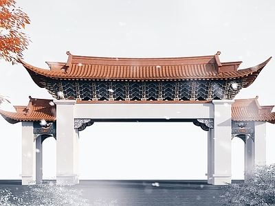 中式石牌坊 古建大