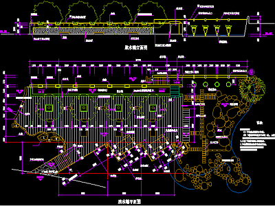 喷泉 水榭 园林水景 跌水 瀑布 栈台 园桥汀步 拱桥 驳岸 CAD 休闲景观