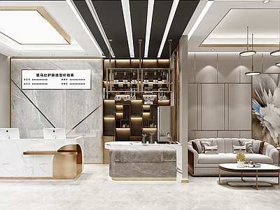 现代理发店 轻奢灯具 前台