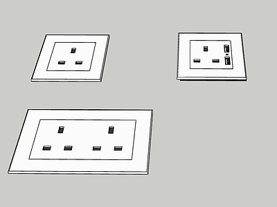 现代风格开关 英式插座
