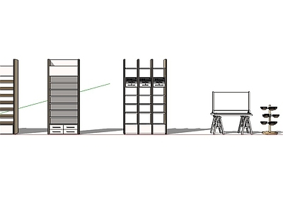 现代风格展示架