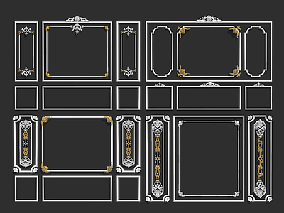 欧式风格石膏线 金属雕花 石膏线条 角线 建筑构件