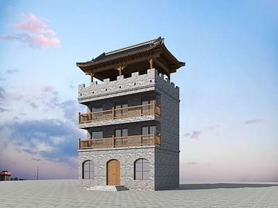 中式建筑 古建观景台