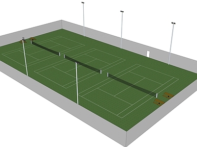 现代风格网球场 专业设备
