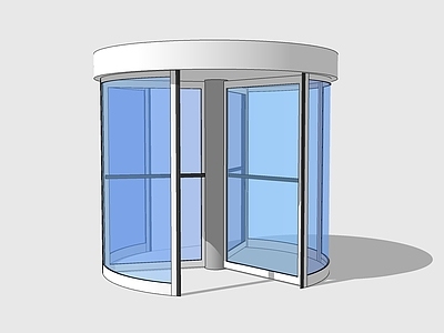 现代风格公司大门 旋转