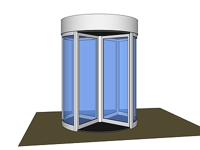 现代风格公司大门 旋转门
