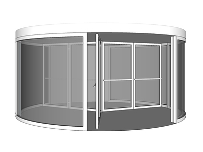 现代风格公司大门 旋转