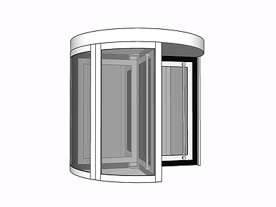 现代风格公司大门 旋转