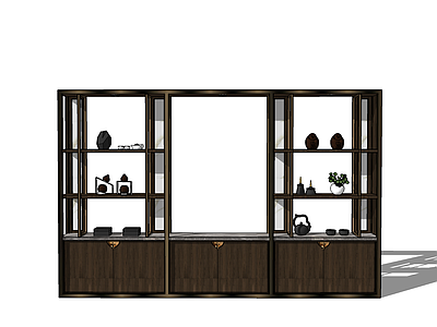 新中式风格展示架