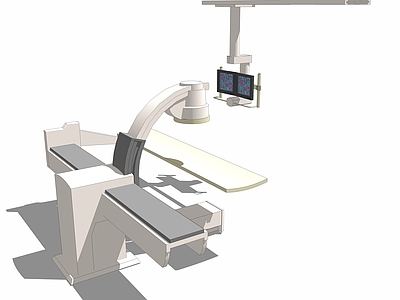 现代风格手术台 医疗器械 病床 手术床 扫描仪 机械手 手术灯 医疗显示屏