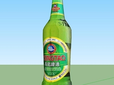 工业风格青岛啤酒 酒瓶 摆件