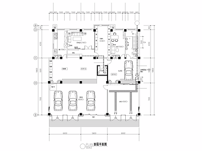 汽车美容cad平面施工图