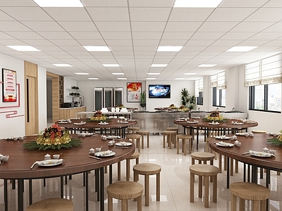 现代党建食堂 公司食堂 饭堂 食堂