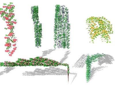 现代风格绿植墙 花藤 藤蔓 爬藤 藤本 墙