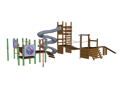 现代风格儿童滑梯