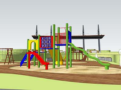 现代风格儿童滑梯