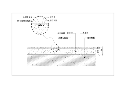 水磨石地坪节点图 地面节点