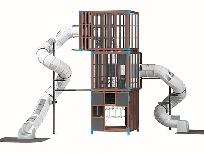 现代大型高层儿童攀爬滑梯