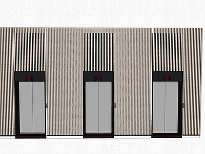 现代风格公司电梯间