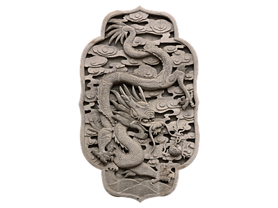 中式风格浮雕龙