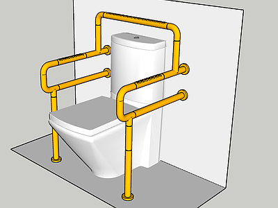 现代风格马桶 不锈钢扶手