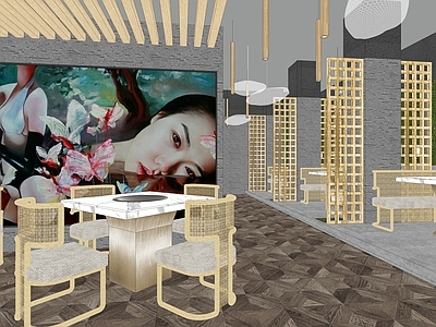 现代风格火锅店