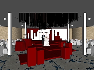 现代风格婚礼场景