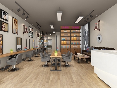 工业风理发店